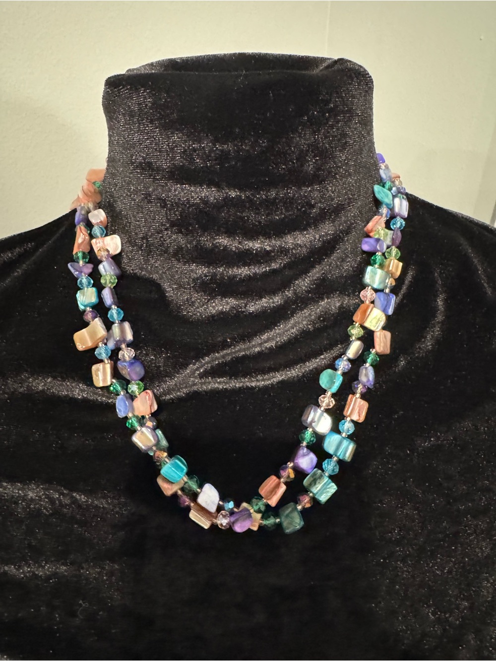 Multicolor Beaded Two-Strand Women’s Necklace